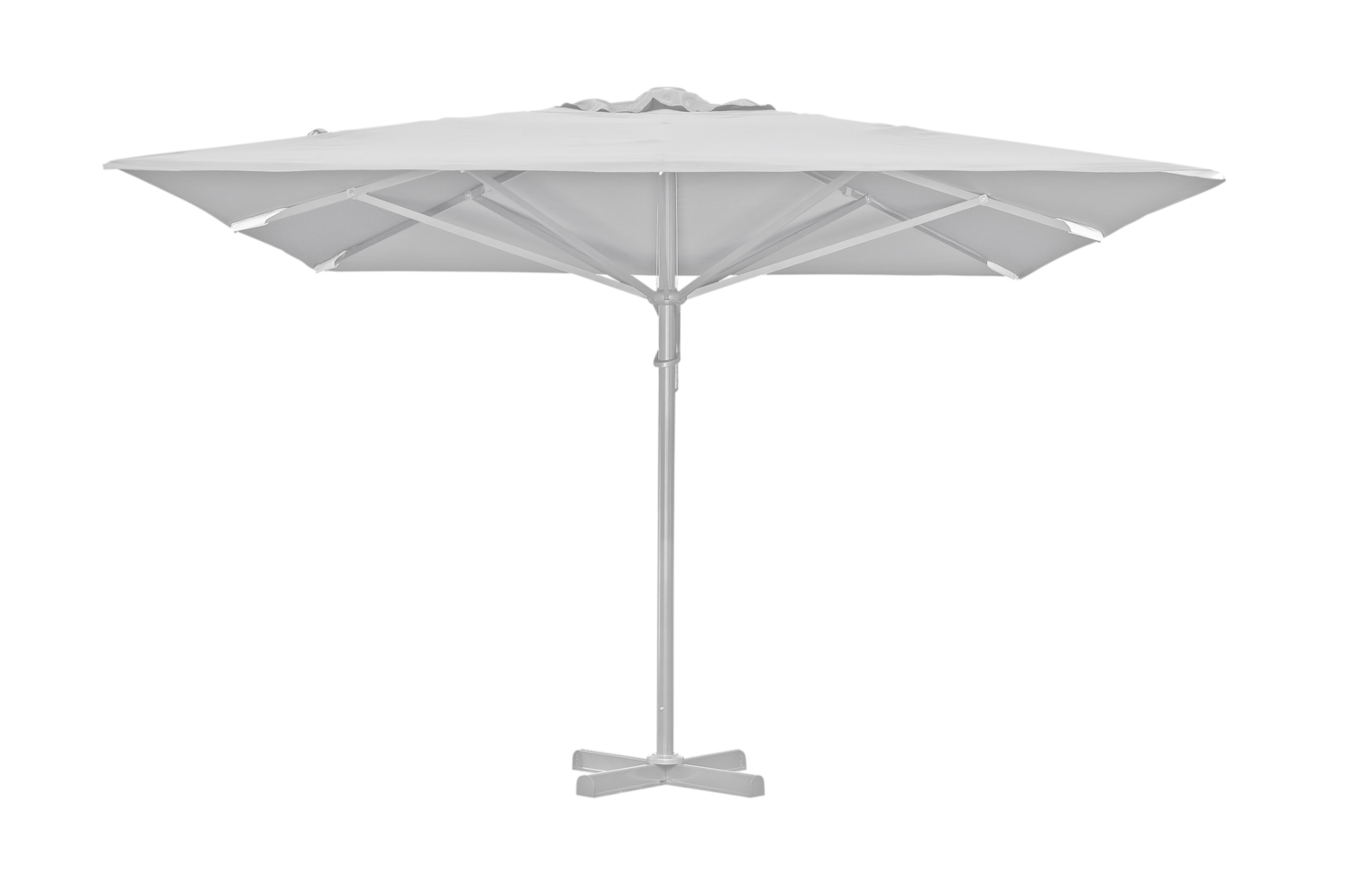 Paris parasoll 4x4 vit/vit