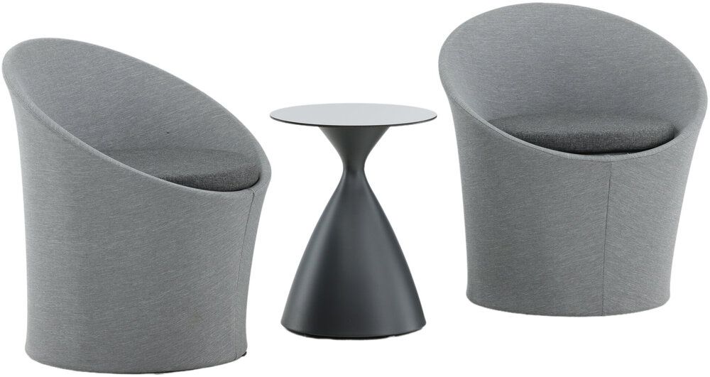 Spoga loungegrupp svart/grå