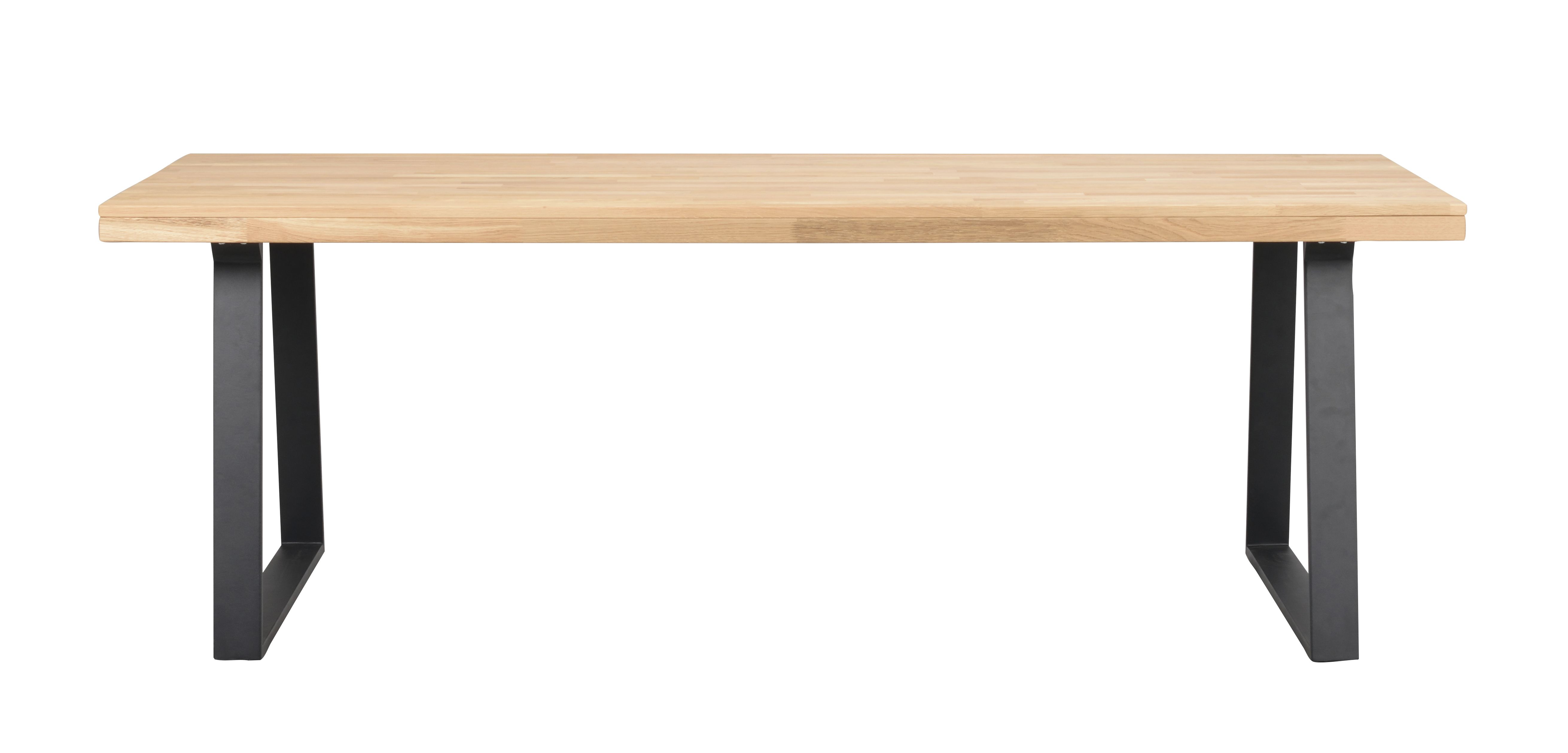 Brooklyn matbord 220x95 ek/U-ben svart met