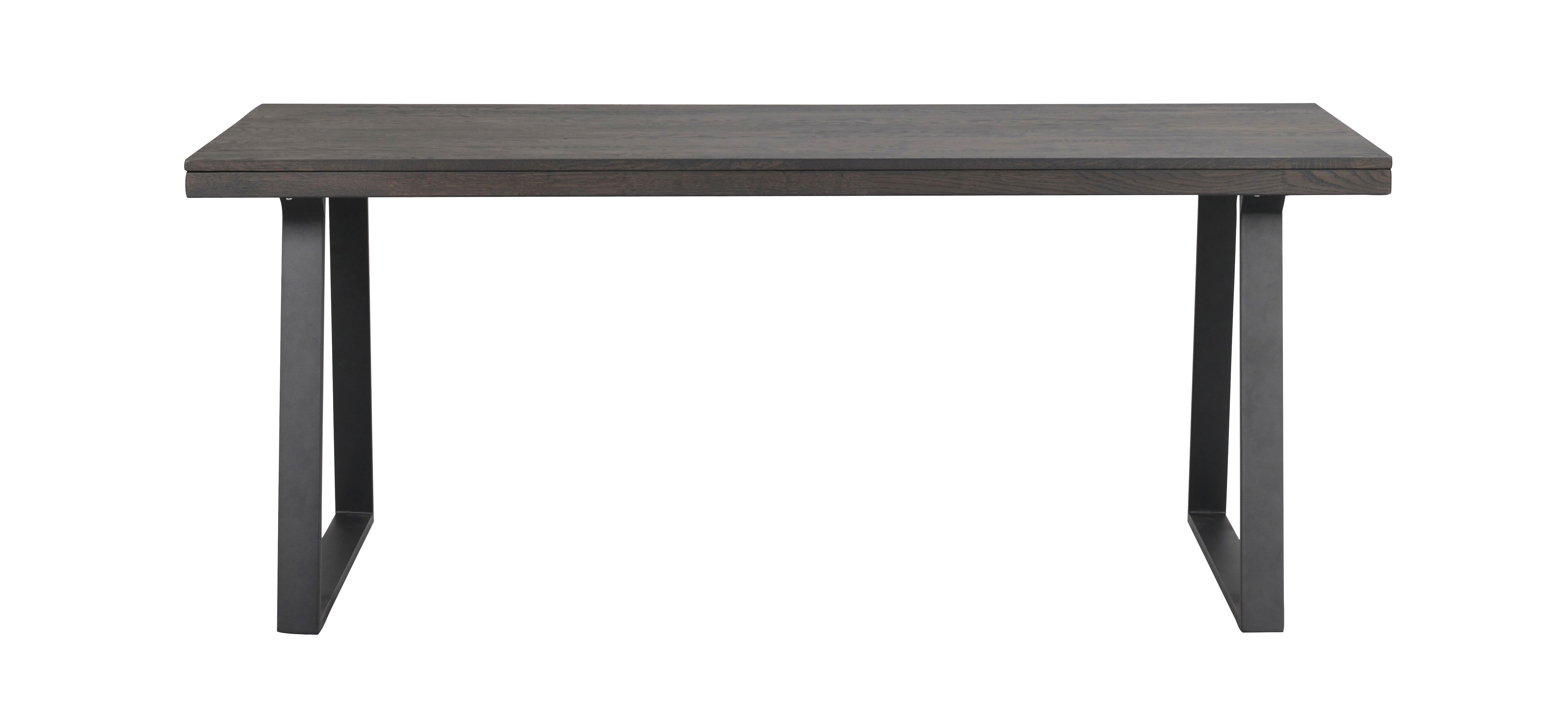 Brooklyn matbord 170x95 m.brun ek/U-ben svart met