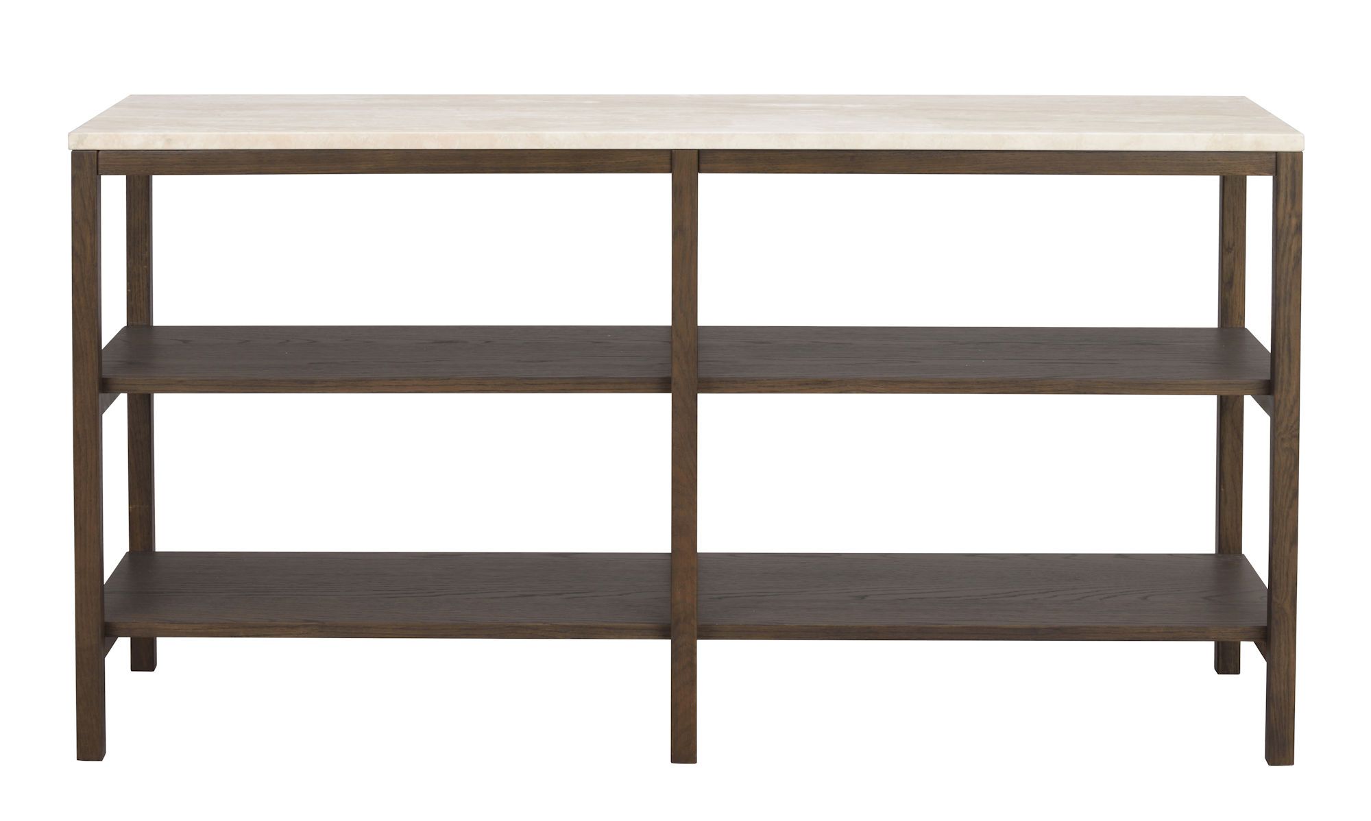 Orwel avlastningsbord 140xH75 beige travertin/brun ek