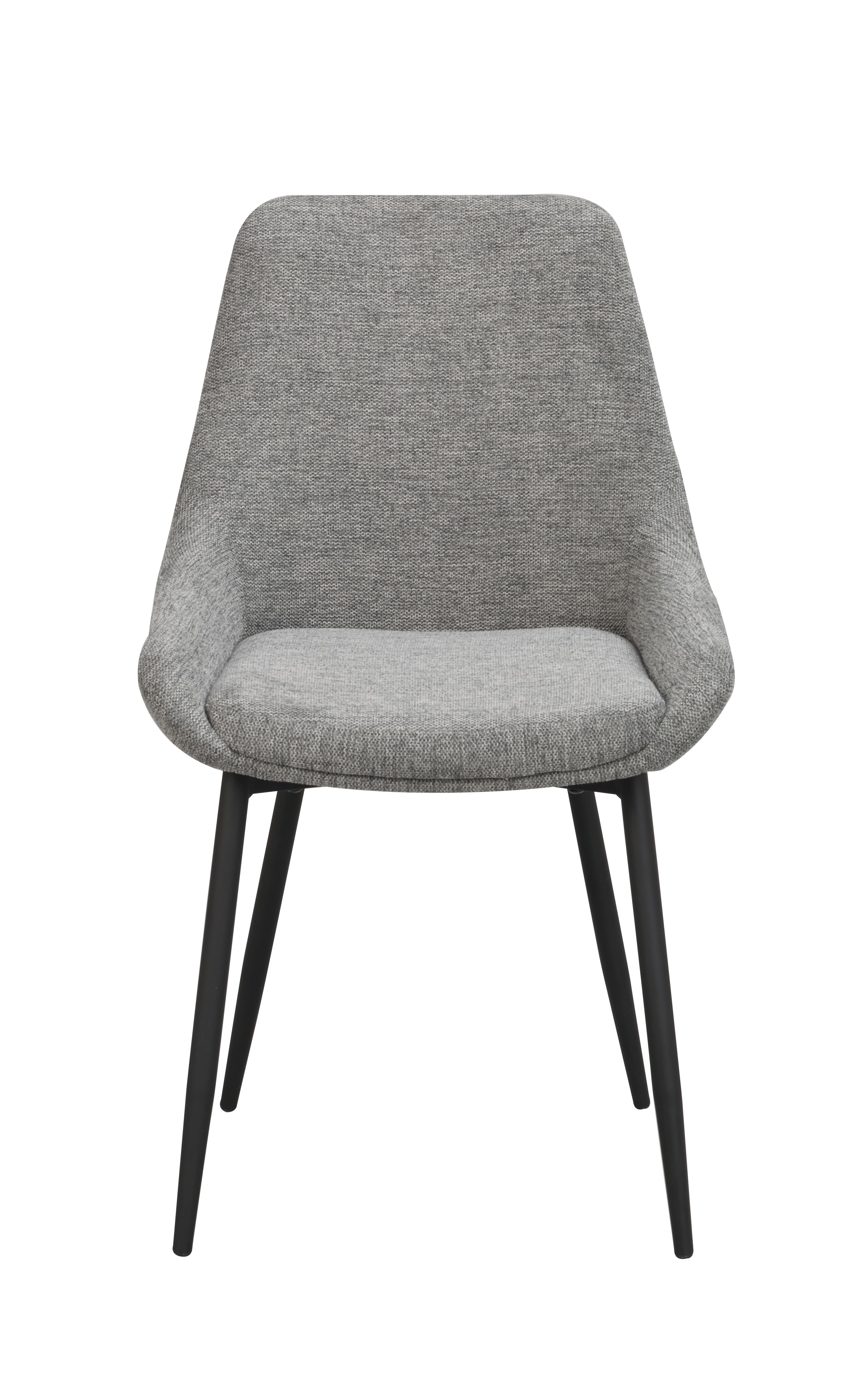 Sierra stol grått tyg/svarta metall ben
