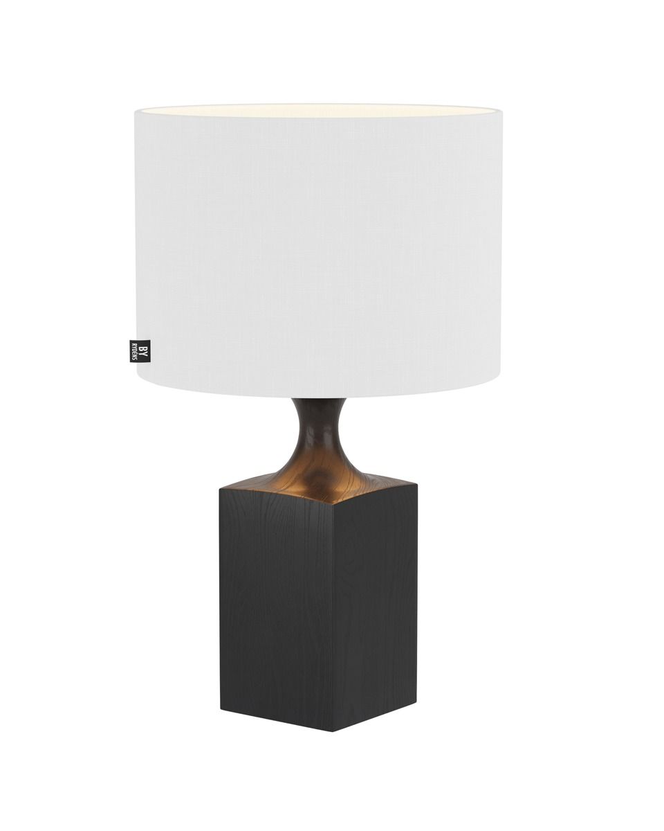 Woody bordlampa H42cm svart/vit