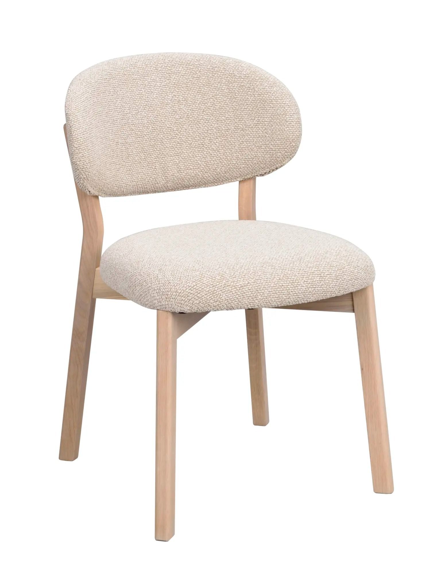 Patterson stol beige tyg/vitpigmenterad ek