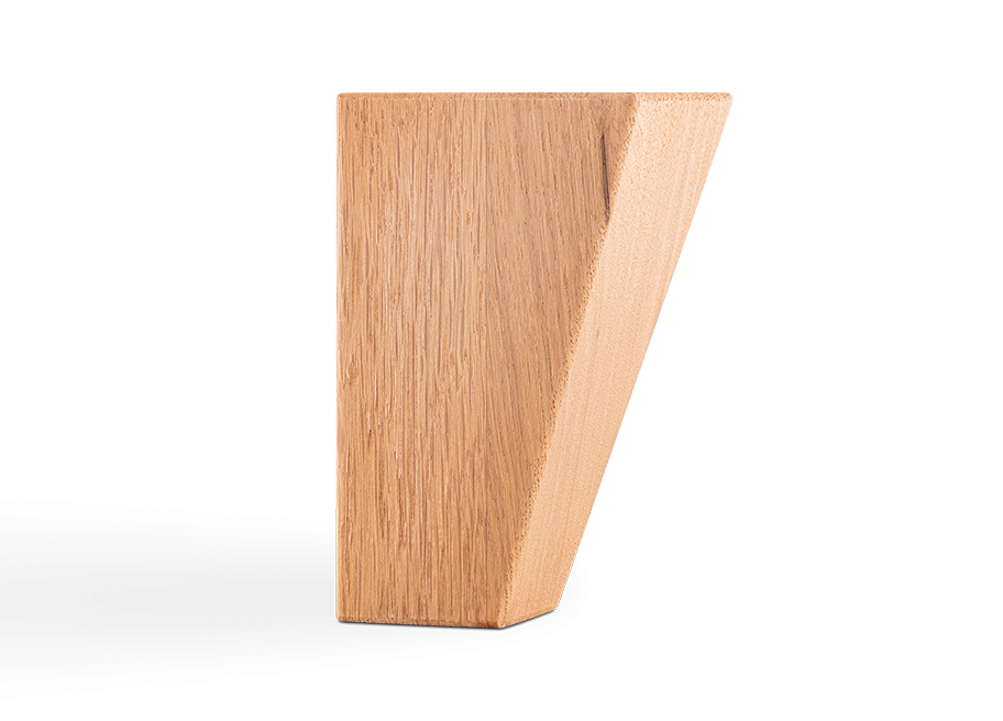 Svängt träben ek natur 12 cm 4-pack