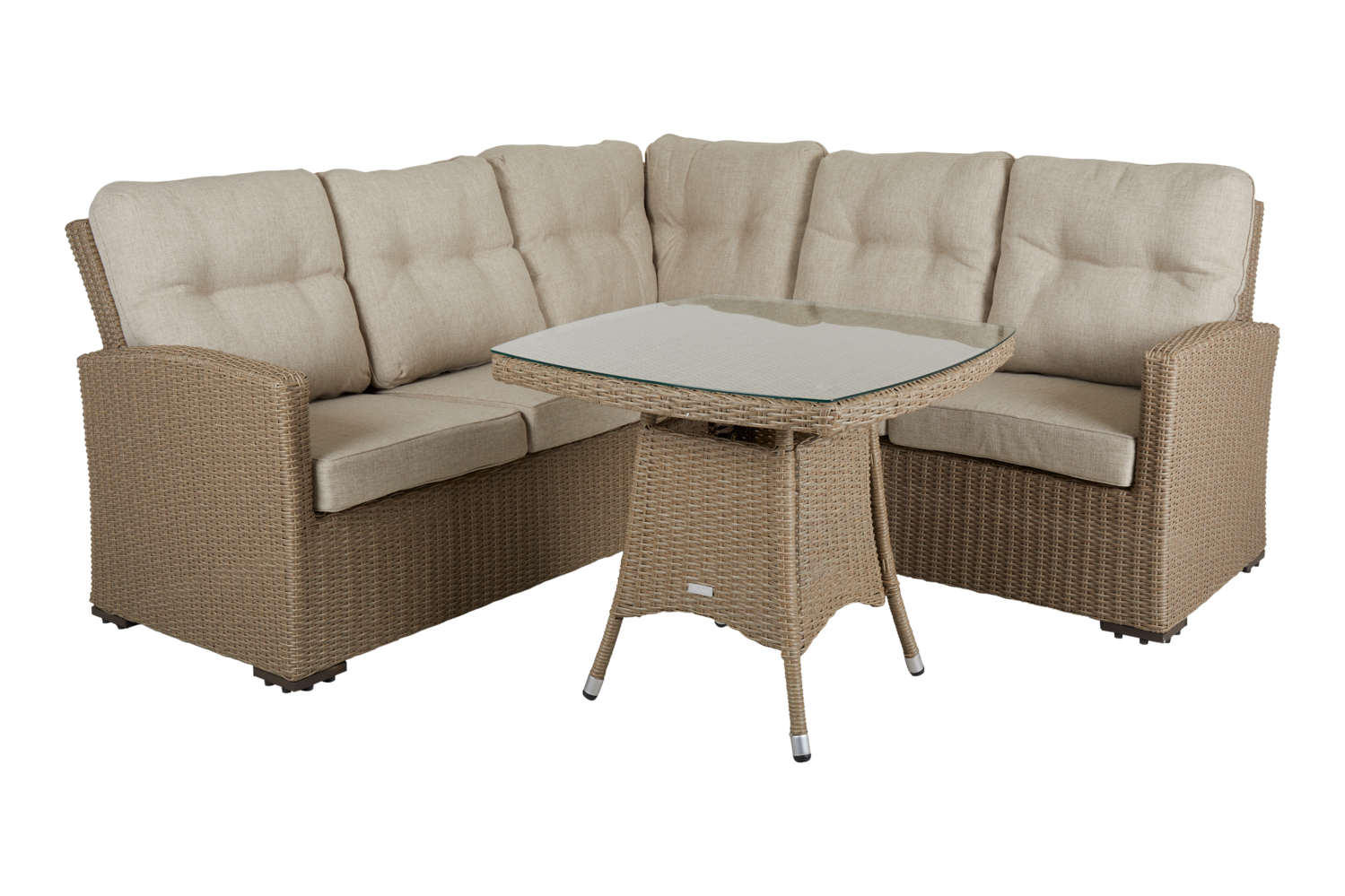 Ashfield hörnsoffa beige exkl. bord
