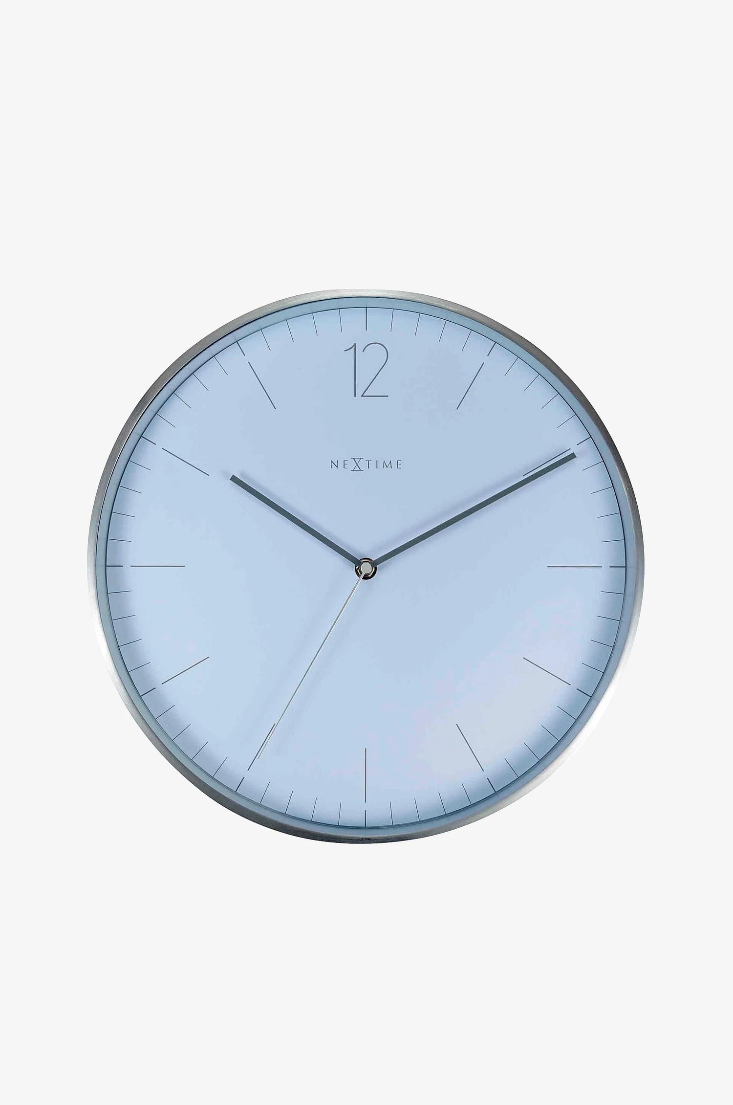 Väggklocka Essential Silver ø34cm Vit
