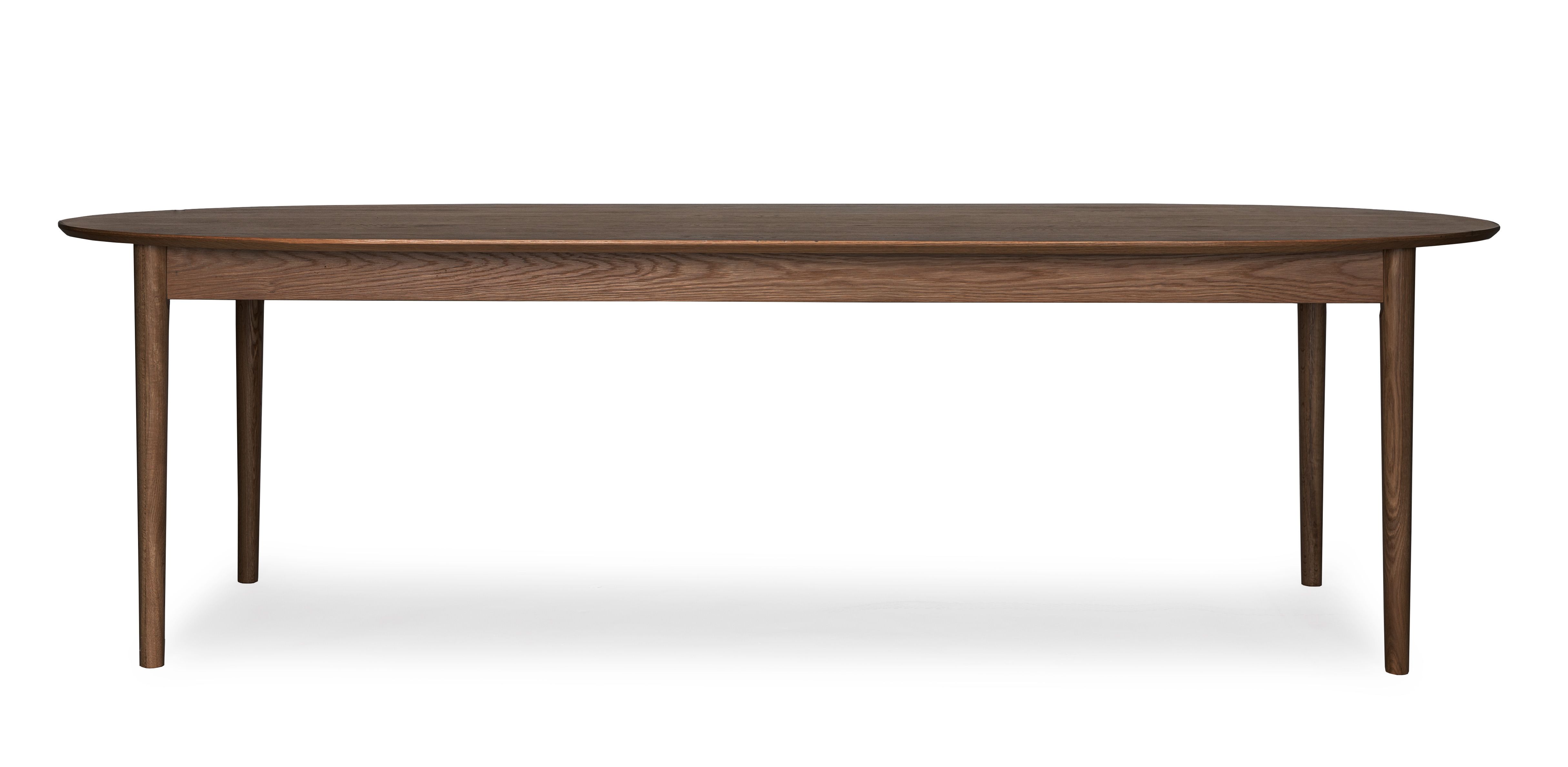 Oskar matbord 260x130cm ovalt smoked oak