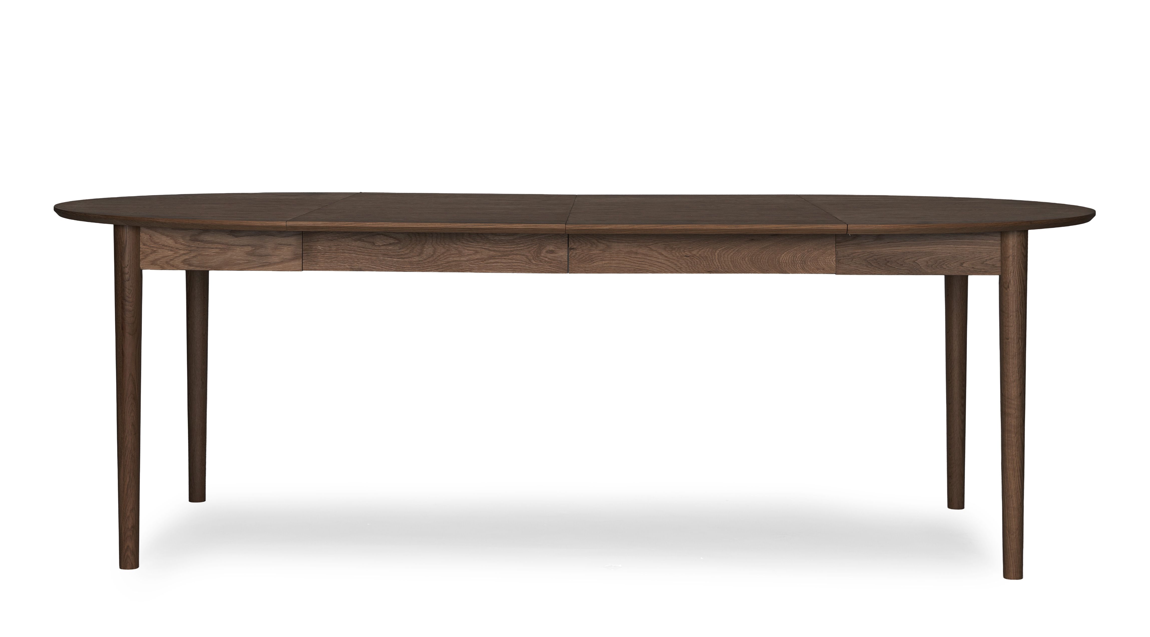 Oskar matbord runt 120/175/230x120cm smoked oak