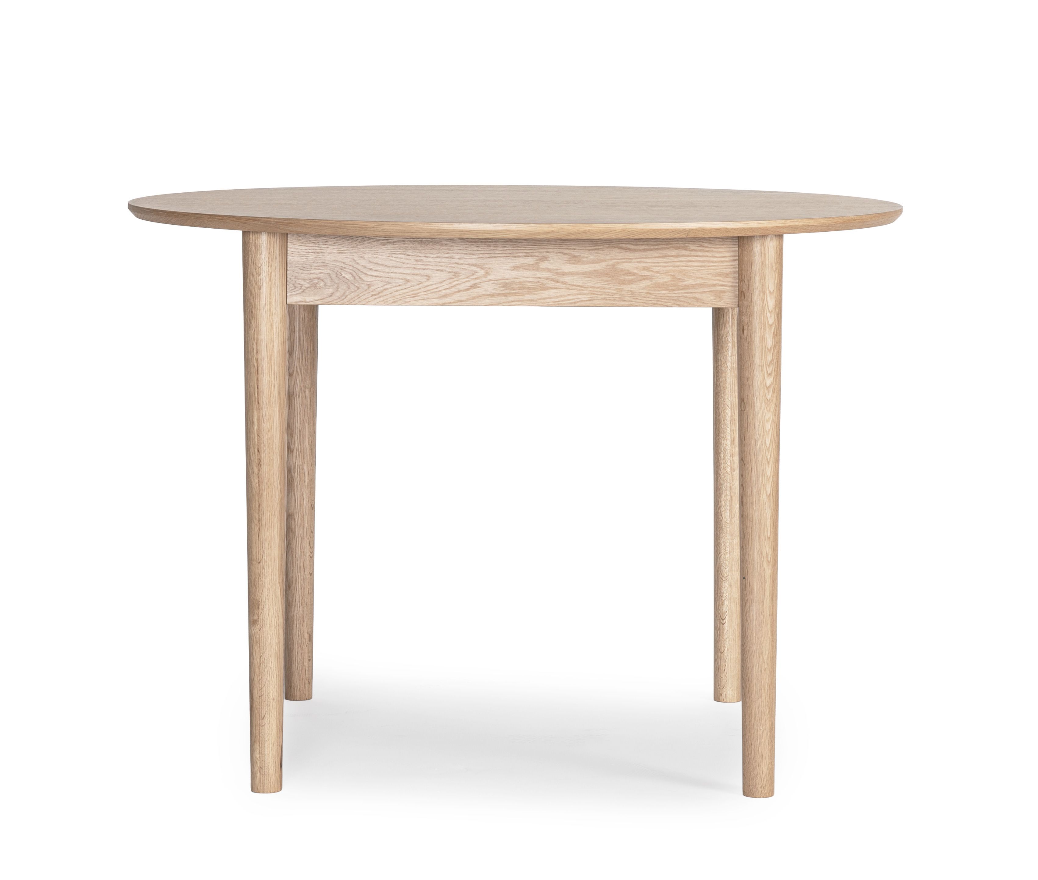 Oskar matbord runt 105cm vitoljad ek