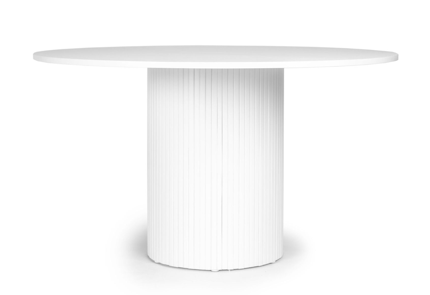 Circle matbord D130 vitlackerad