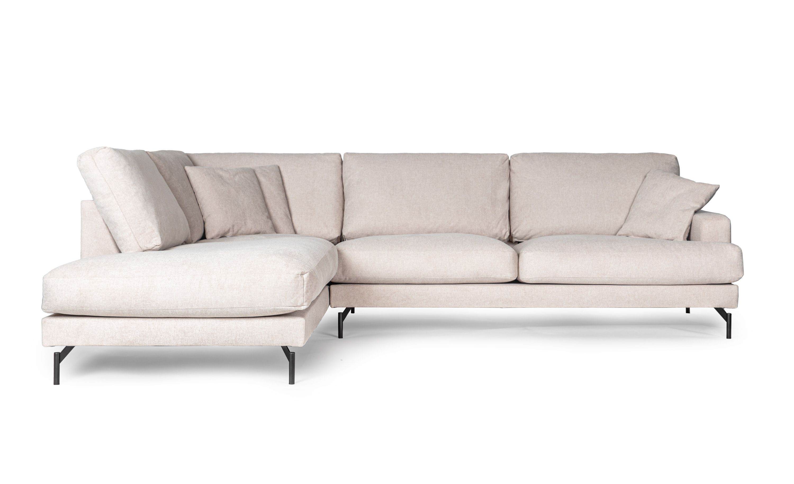 Wave A2,5 hörnsoffa beige (belfast 23) högerställd 